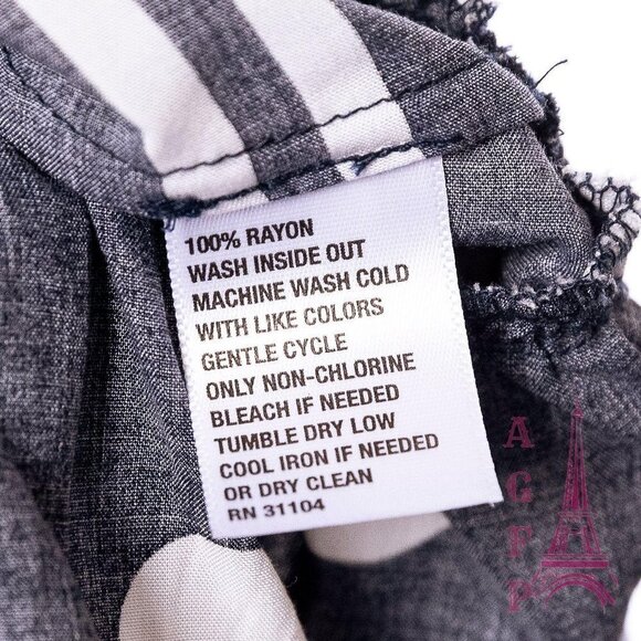 Crown Ivy striped Navy blouse top size 0X ruffle polka dot preppy  💖2/$30 - Picture 12 of 14